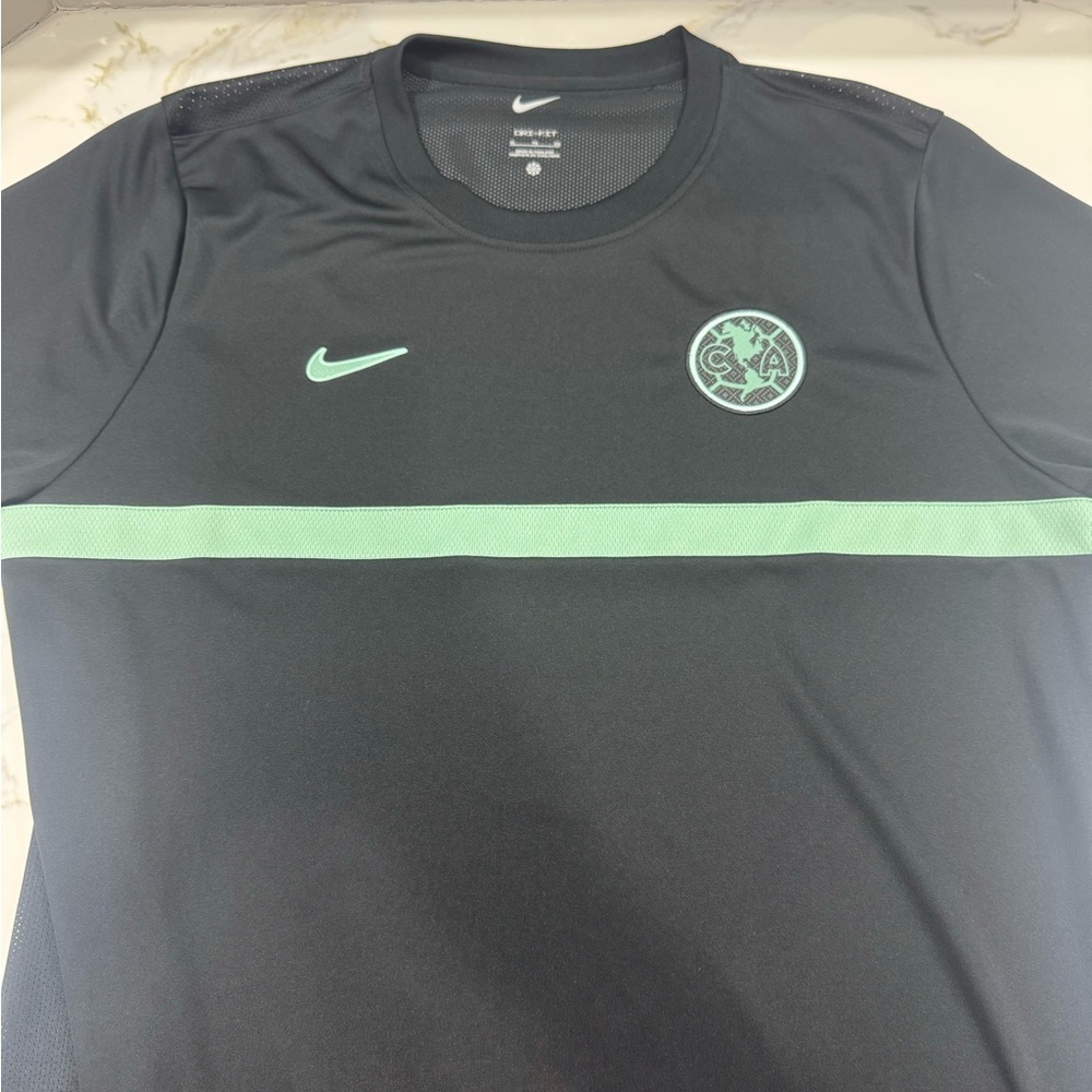 Nike Black Jersey with Green Stripe
